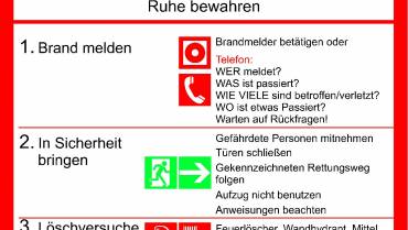 Verhalten im Brandfall