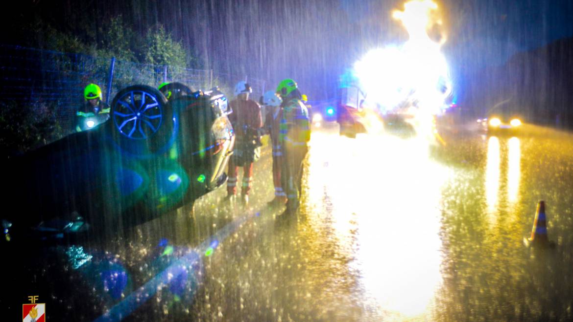 Verkehrsunfall bei strömenden Regen