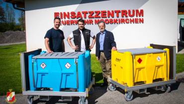 Übergabe von zwei Rollcontainern „Tankstelle“ an die Feuerwehr Mooskirchen!