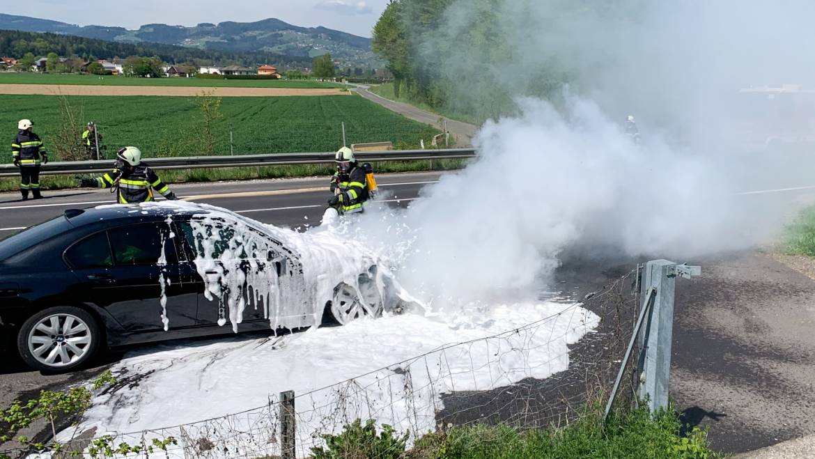 PKW-Brand Zubringer Mooskirchen