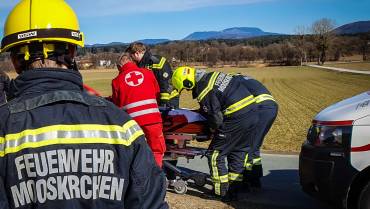 Verkehrsunfall im Mooskirchner Ortsteil Neudorf forderte zwei Verletzte!