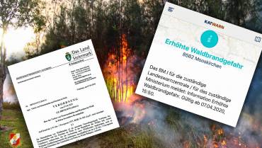 Verbot von Brauchtumsfeuer & Feuerentzünden im Wald!