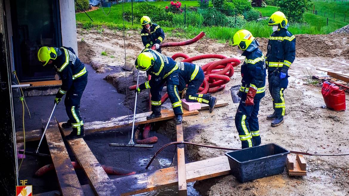 Schadstoffeinsatz auf einer Baustelle